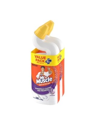 Mr Muscle Toilet Bowl Cleaner Aroma Clean Twin Pack 500Ml Lavender