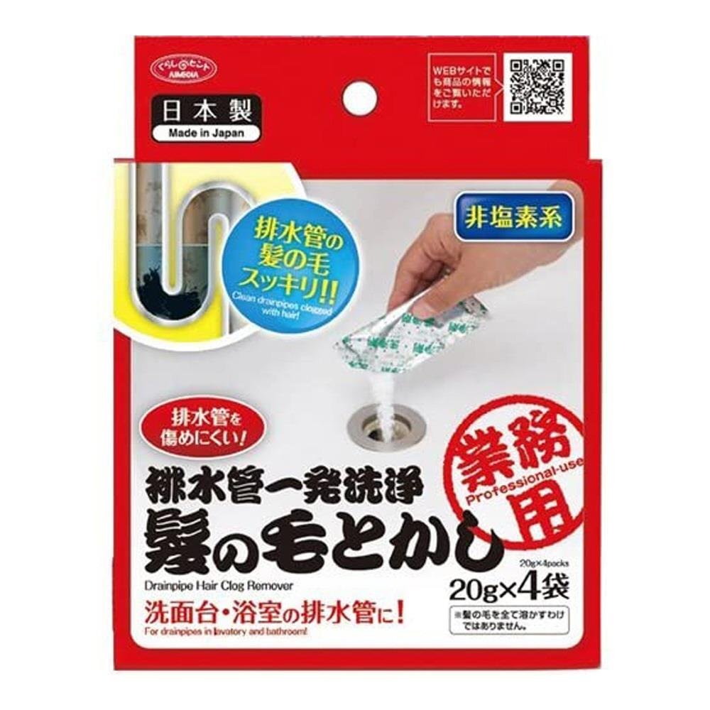 Aimedia Japan Drainpipe Hair Clog Remove 20Gx4 Packet